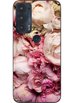 Чохол силіконовий epik для motorola edge 20 з картинкою півонії