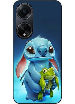 Силиконовый чехол бампер epik для oppo a98 с картинкой стич