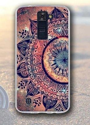 Силиконовый чехол с картинкой для lg k8 / k350 мандала