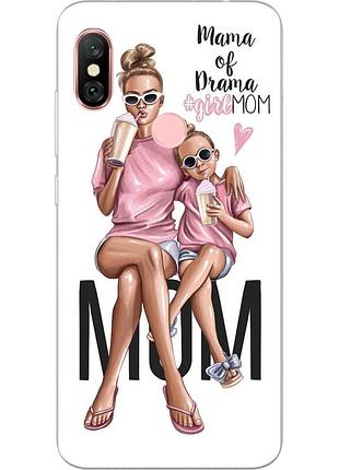 Силіконовий чохол бампер для xiaomi redmi note 6 pro з картинкою мама