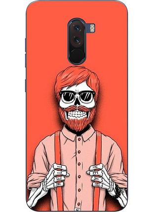 Силиконовый чехол с рисунком для xiaomi pocophone f1 скелет