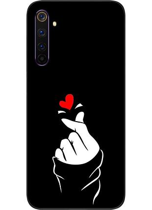 Силиконовый чехол для realme 6 с картинкой рука