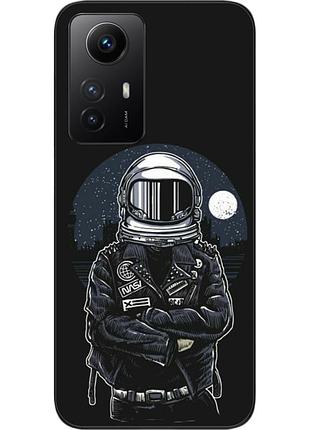 Силиконовый чехол бампер для xiaomi redmi note 12s с картинкой космонавт и луна