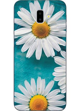 Бампер силіконовий чохол для samsung galaxy j6 plus 2018 з картинкою ромашки