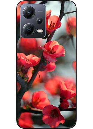 Чехол силиконовый для xiaomi redmi note 12 5g с картинкой сакура