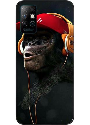 Оригинальный чехол для infinix note 8 с картинкой шимпанзе