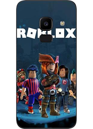 Бампер силиконовый чехол для samsung j6 2018 galaxy j600 с картинкой roblox