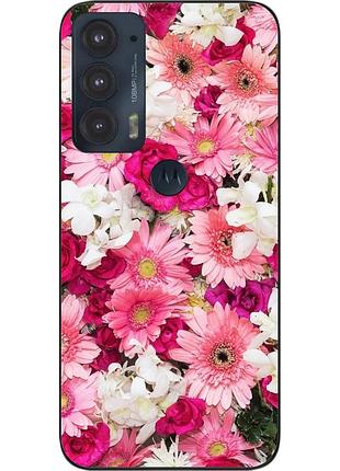 Силиконовый чехол бампер epik для motorola edge 20 с картинкой нежные цветы