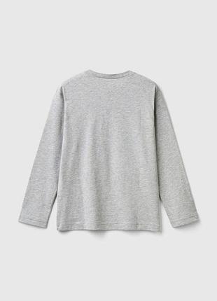 Детский серый прямой реглан benetton 2