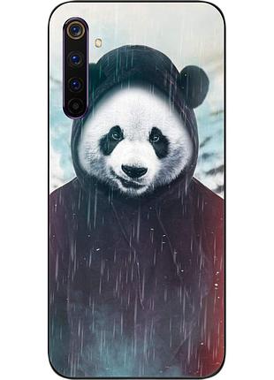 Силіконовий чохол для realme 6 з картинкою панда в капюшоні