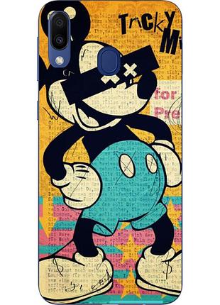 Чехол бампер для samsung galaxy m20 с принтом микки маус