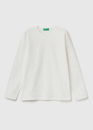 Детский белый прямой реглан benetton m