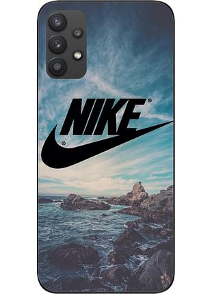 Силиконовый чехол для samsung a32 galaxy a325f с картинкой логотип nike