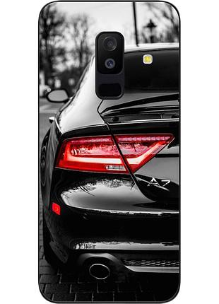 Чехол силиконовый для samsung a6 plus 2018 galaxy a605f с картинкой машина
