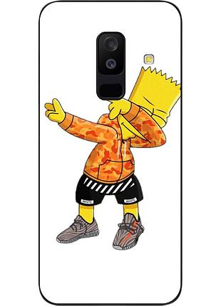 Силіконовий чохол для samsung a6 plus 2018 galaxy a605f з картинкою барт сімпсон