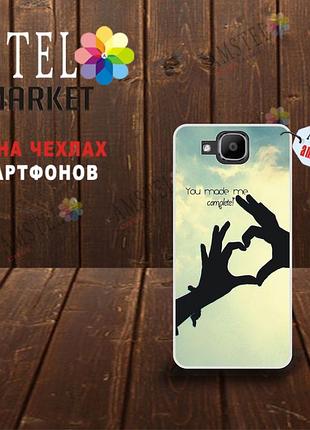 Бампер силиконовый чехол для doogee x9 mini с картинкой сердце из рук