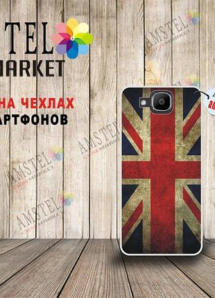 Бампер силиконовый чехол для doogee x9 mini с картинкой флаг