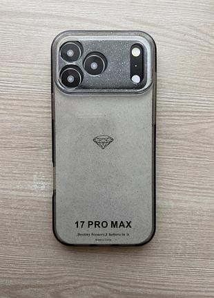 Силіконовий чохол для iphone 17 pro max з блискітками