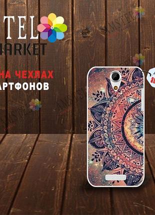 Бампер силиконовый чехол для doogee y100x с картинкой мандала