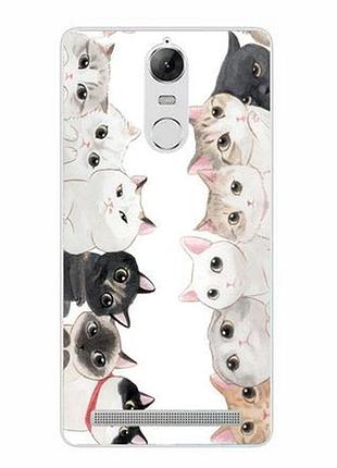 Эксклюзивный бампер с картинкой для lenovo a7020 / vibe k5 note много котят