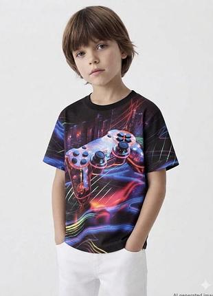Футболка 👕  next принт 3-d геймер 🧬 5 років, 110 см