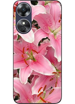 Силіконовий чохол epik для oppo a17 з картинкою лілії