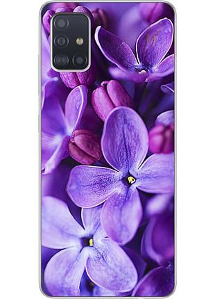 Чохол силіконовий для samsung a51 2020 galaxy a515 з картинкою бузок