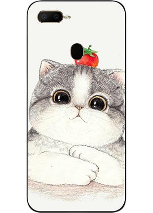 Силіконовий чохол для oppo a12 з картинкою кошеня