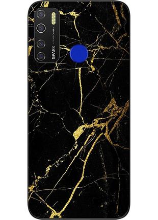 Силіконовий чохол бампер для tecno spark 5 pro з картинкою мармур