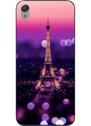 Бампер силиконовый чехол для sony xperia m4 aqua с картинкой париж ночью