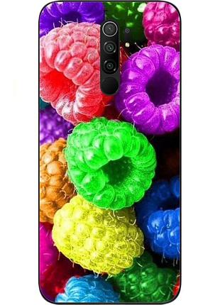 Чехол силиконовый для xiaomi redmi 9 с картинкой малина