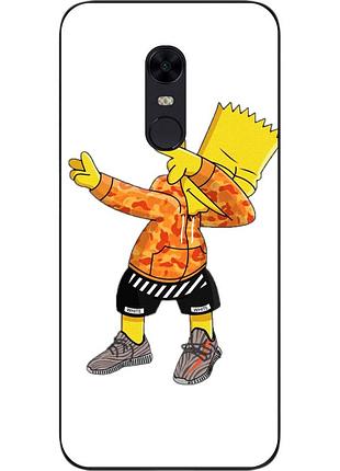 Силиконовый чехол для xiaomi redmi 5 plus с картинкой барт симпсон
