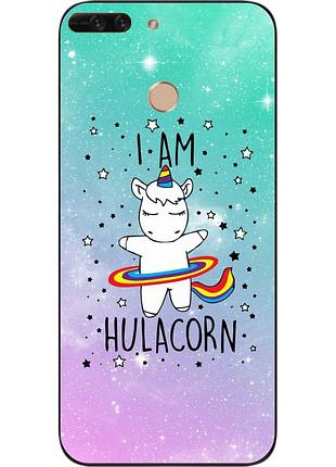 Силиконовый чехол для huawei honor v9 с картинкой единорог