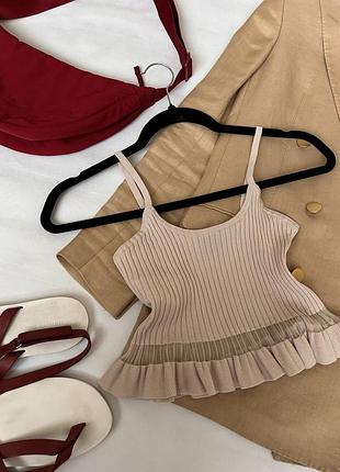 Топ в рубчик на брителях pinko.