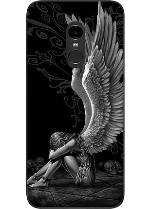 Силиконовый чехол бампер для xiaomi redmi note 4x с картинкой ангел