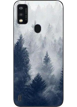 Силіконовий чохол бампер для zte blade a51 з картинкою ліс
