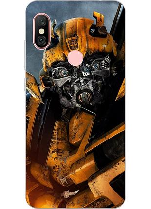 Силиконовый чехол с рисунком для xiaomi redmi note 6 pro бамблби