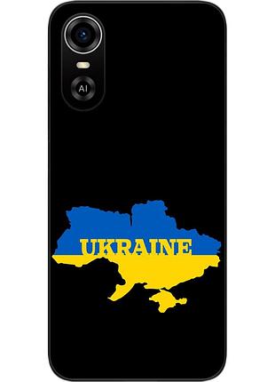Силиконовый чехол для zte blade a31 plus с картинкой карта украины
