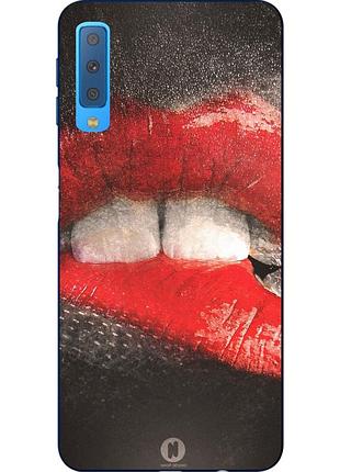 Чохол бампер для samsung a750f galaxy a7 2018 з принтом губи