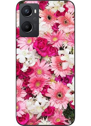Силиконовый чехол бампер epik для oppo a96 4g с картинкой нежные цветы