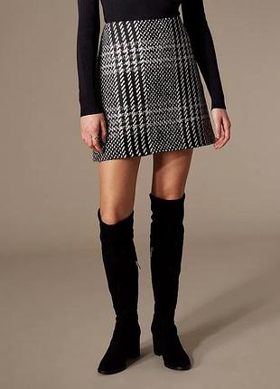 Новая шерстяная мини юбка karen millen в клетку