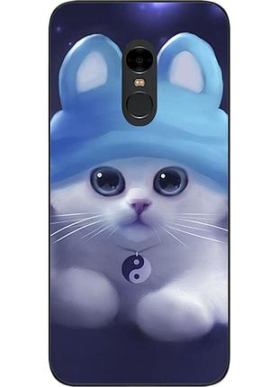 Чехол силиконовый для xiaomi redmi note 4x с картинкой котенок