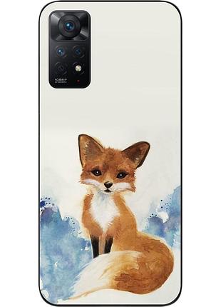 Силиконовый чехол для xiaomi redmi note 11 pro с картинкой лиса