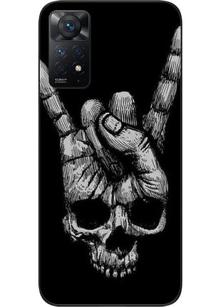 Бампер силиконовый чехол для xiaomi redmi note 11 pro с картинкой рука