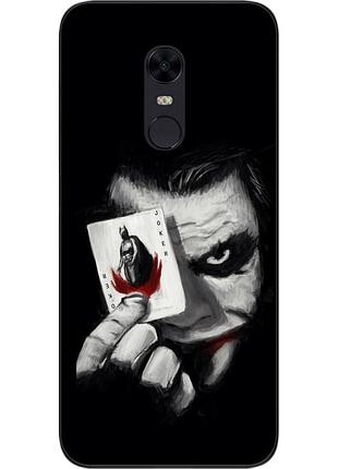 Силиконовый чехол для xiaomi redmi 5 plus с картинкой джокер с картой