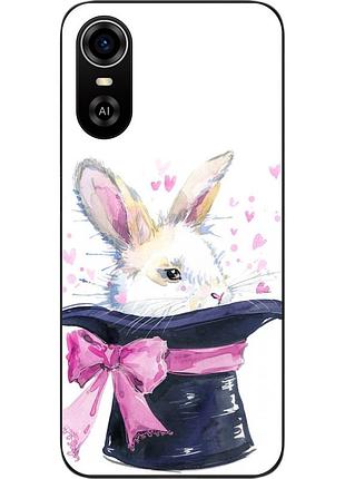 Чехол силиконовый для zte blade a31 plus с картинкой кролик