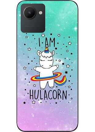 Силиконовый чехол epik для realme c30 с картинкой единорог