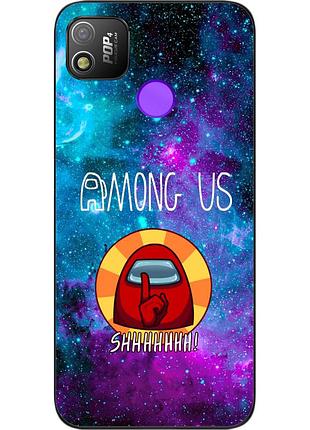 Силиконовый чехол с картинкой для tecno pop 4 among us найди меня
