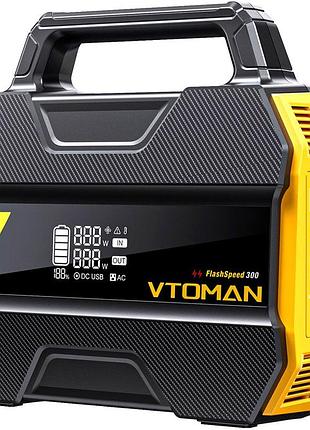 Портативная зарядная станция vtoman flashspeed 300 300 вт/230 вт·ч lifepo4, пик 600 вт, usb-c 100 вт, mppt