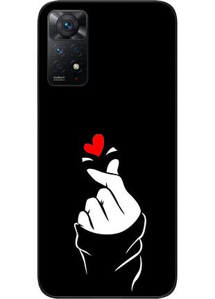 Силиконовый чехол для xiaomi redmi note 11 pro с картинкой рука